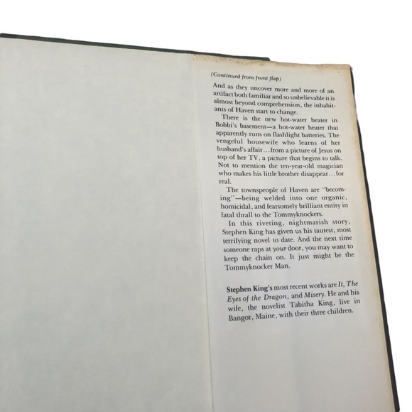 STEPHEN KING Horror Novel The Tommyknockers - Picture 5 of 7